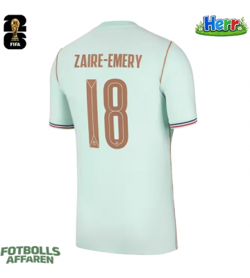 Frankrike Warren Zaire-Emery #18 Bortatröja VM 2026 Kortärmad